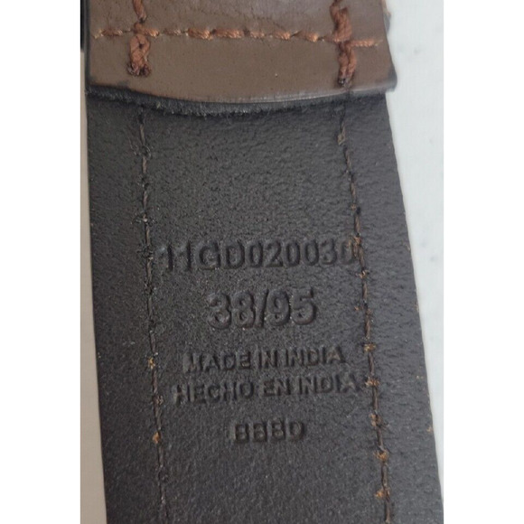 Dickies Brown Genuine Leather Formal Career Casual Dress Belt Men's Size 38 - Picture 5 of 10